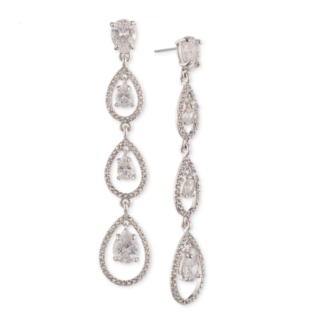 Givenchy Crystal Linear Drop Earrings 55$